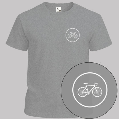 Koersfiets cirkel wit T‑Shirt