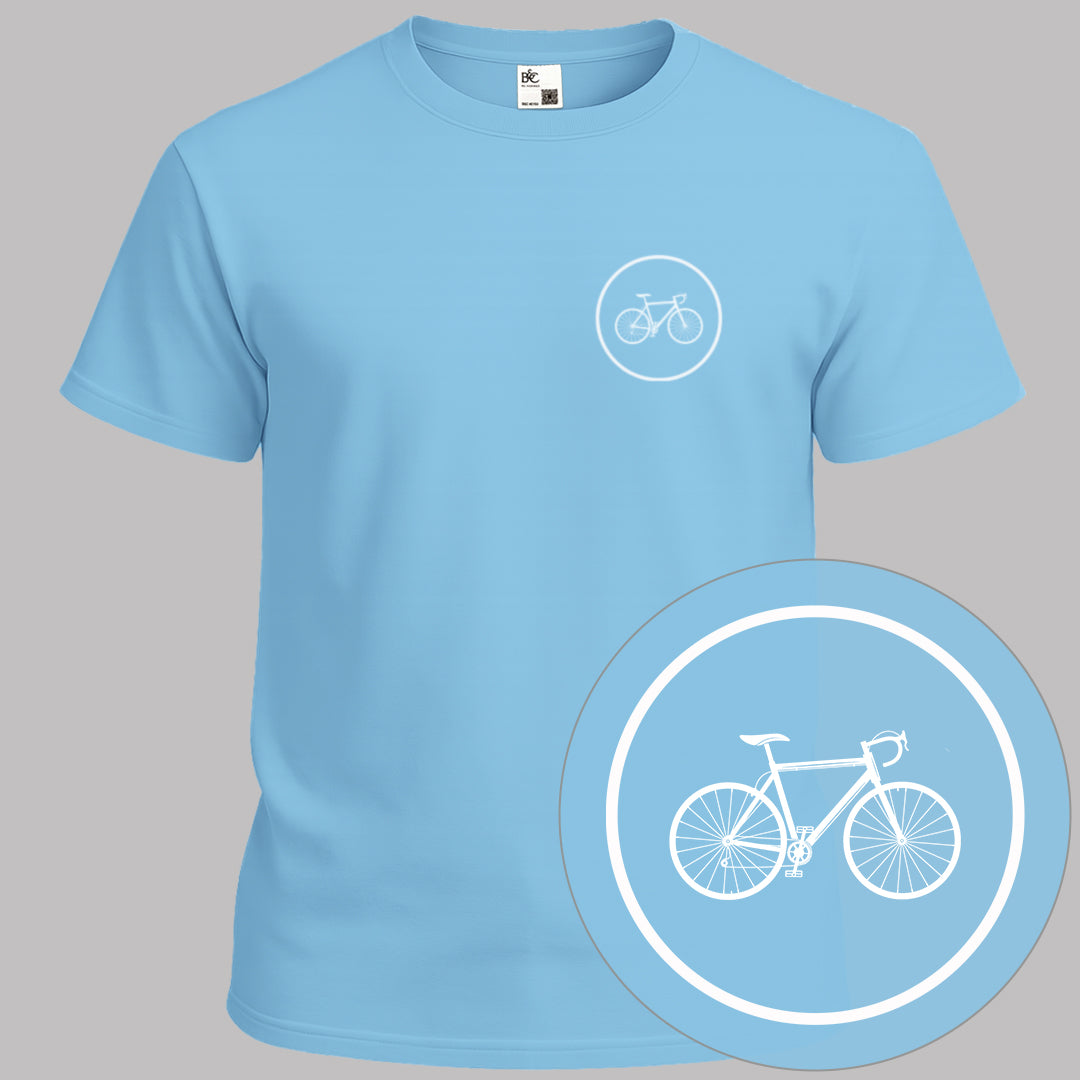 Koersfiets cirkel wit T‑Shirt