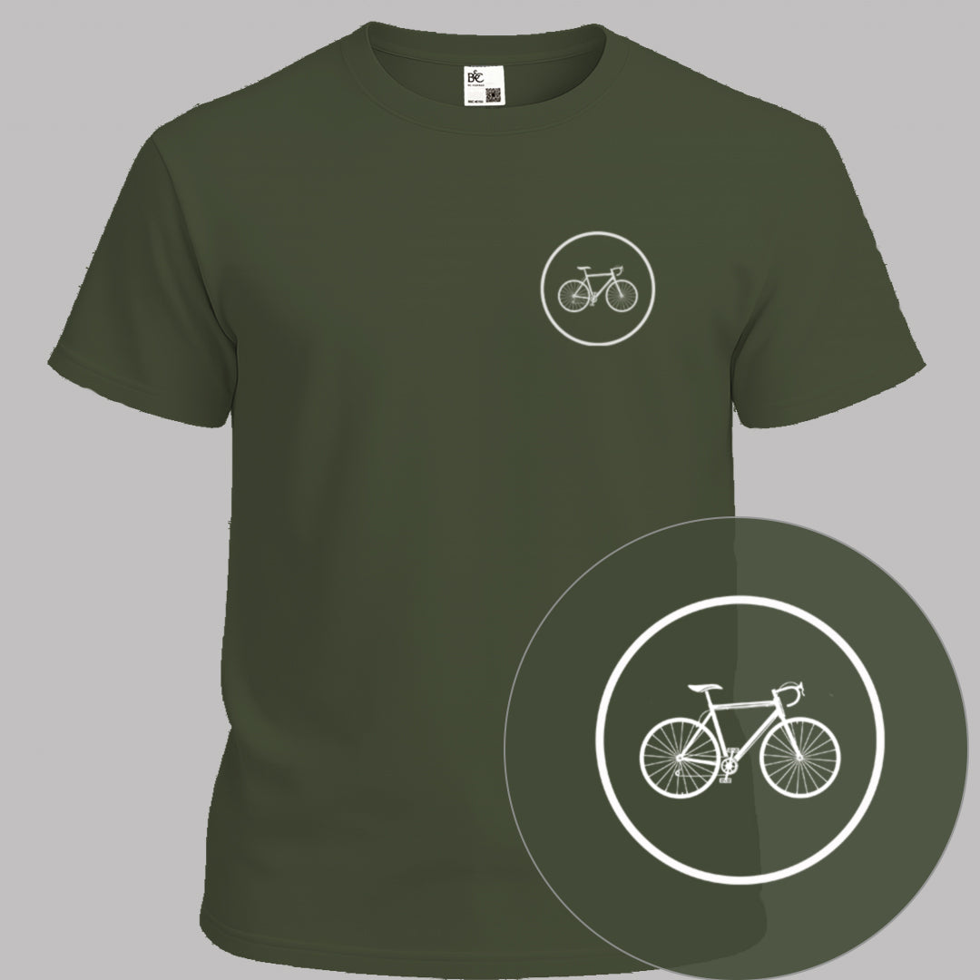 Koersfiets cirkel wit T‑Shirt