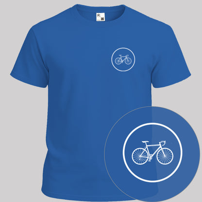Koersfiets cirkel wit T‑Shirt