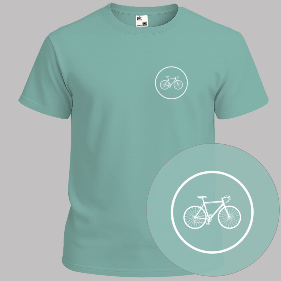 Koersfiets cirkel wit T‑Shirt