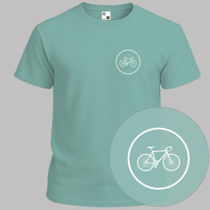 Koersfiets cirkel wit T‑Shirt