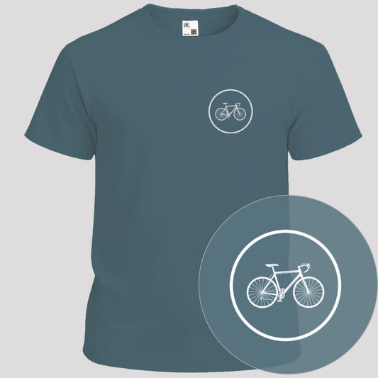 Koersfiets cirkel wit T‑Shirt