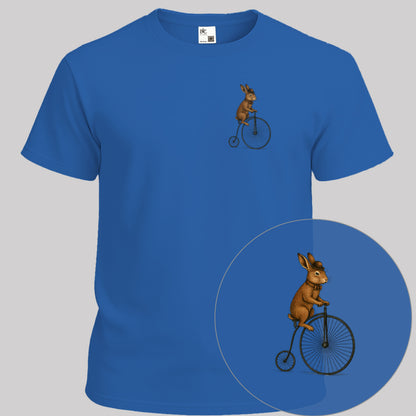 Konijn op antieke fiets T‑Shirt