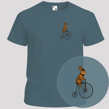 Konijn op antieke fiets T‑Shirt