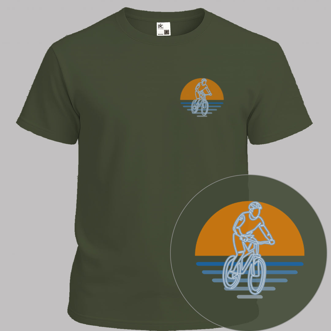 MTB zonsondergang T‑Shirt