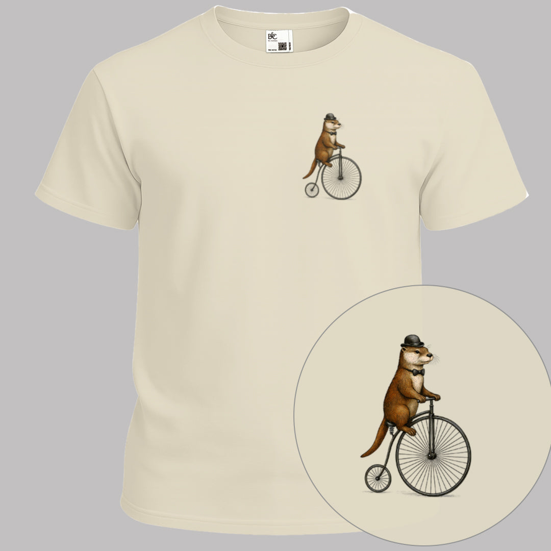 Otter op antieke fiets T‑Shirt