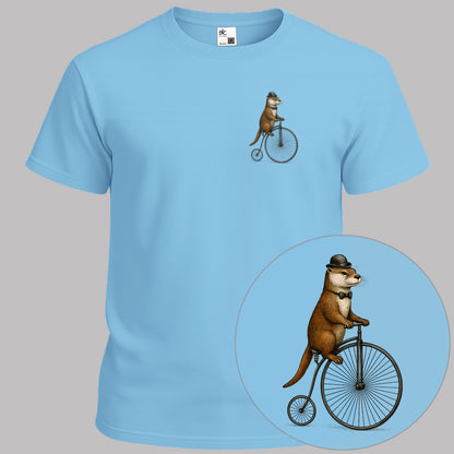 Otter op antieke fiets T‑Shirt