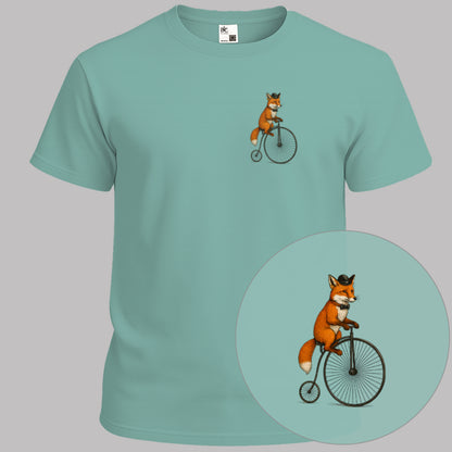 Vos op antieke fiets T‑Shirt
