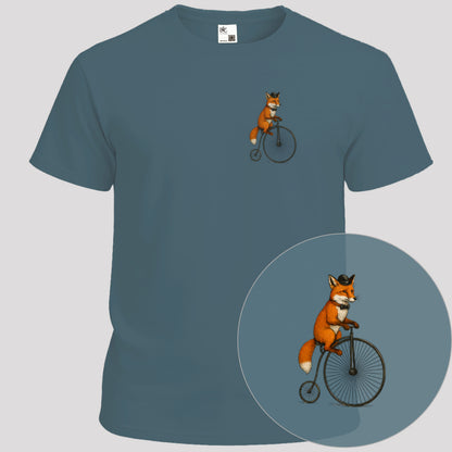 Vos op antieke fiets T‑Shirt