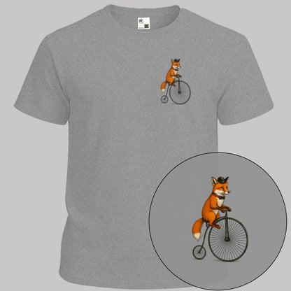 Vos op antieke fiets T‑Shirt