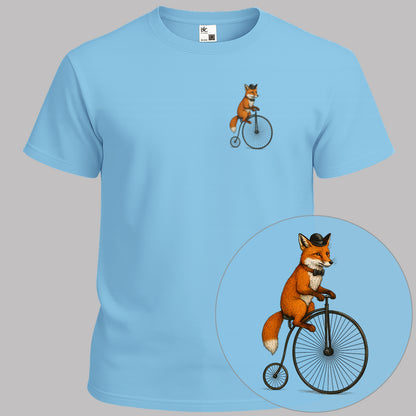 Vos op antieke fiets T‑Shirt