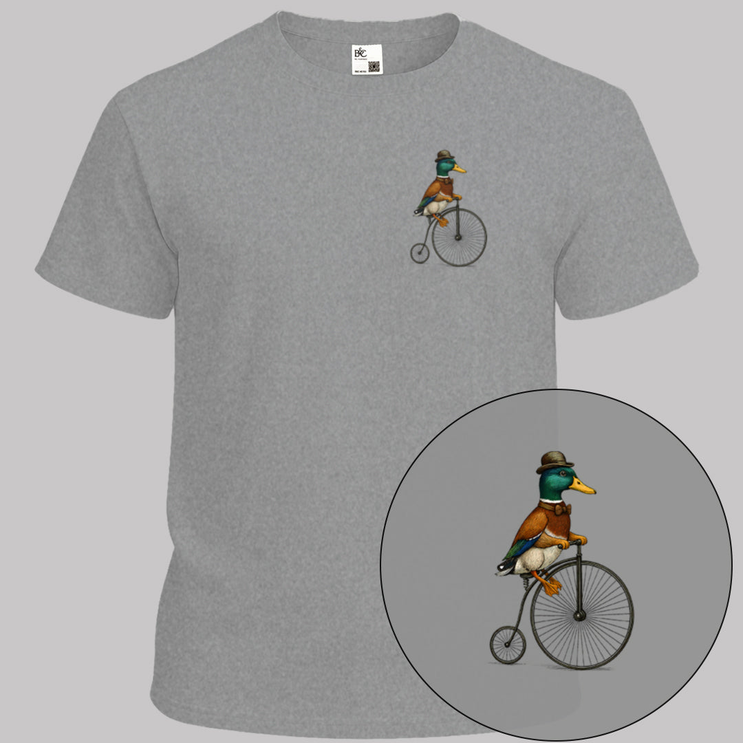 Eend op antieke fiets T‑Shirt