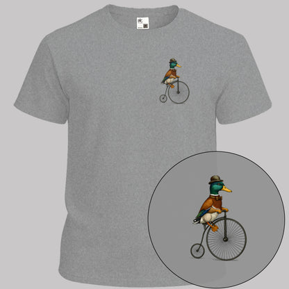 Eend op antieke fiets T‑Shirt