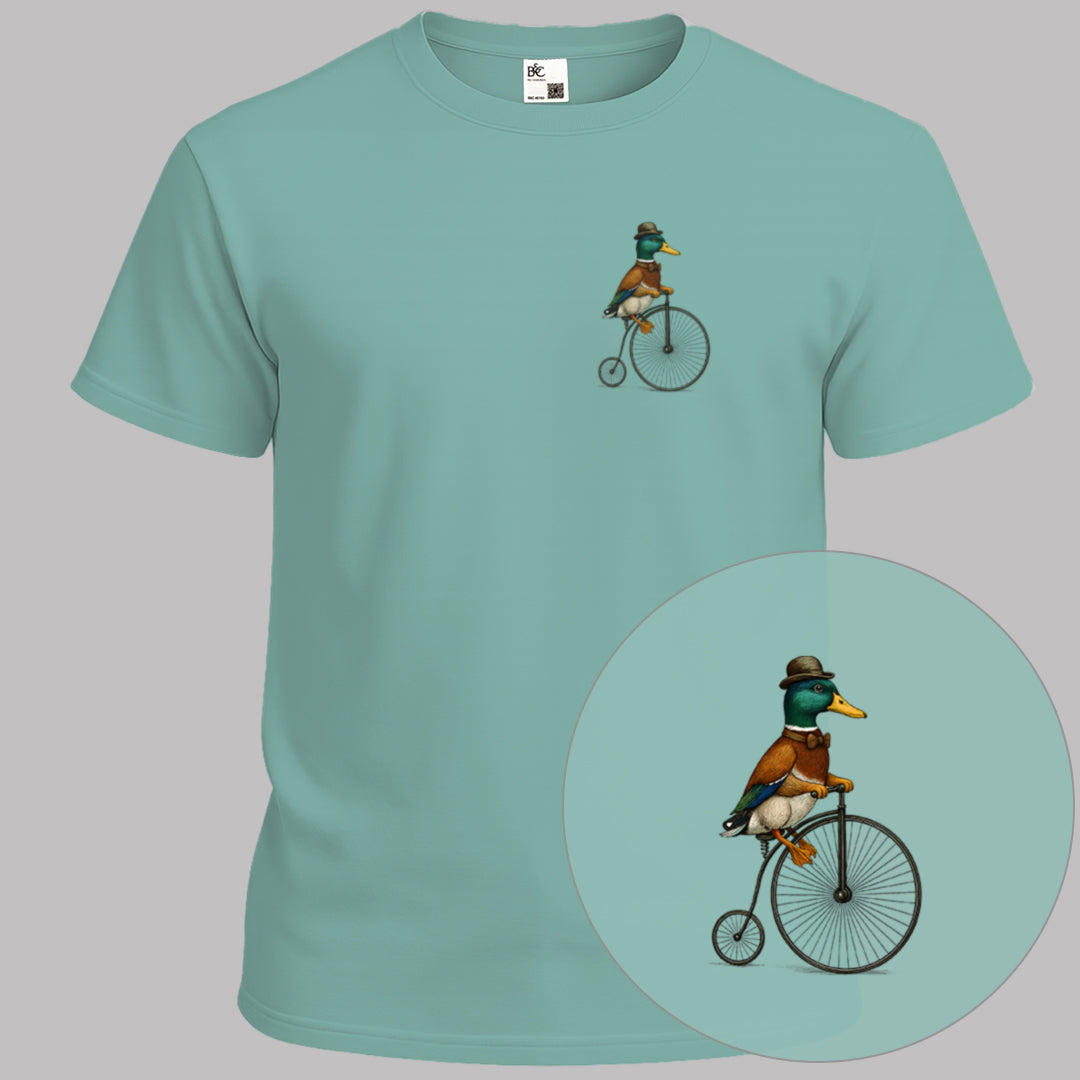 Eend op antieke fiets T‑Shirt