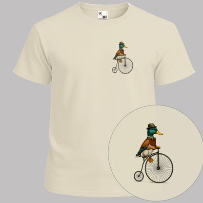 Eend op antieke fiets T‑Shirt