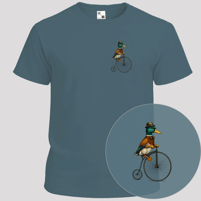 Eend op antieke fiets T‑Shirt