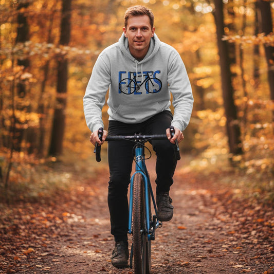 Fiets blauw Hoodie