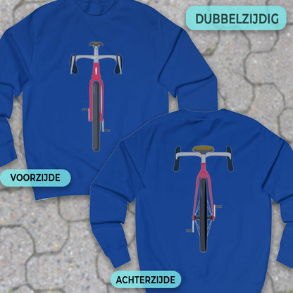 Gravelbike rood voor & achter Sweater