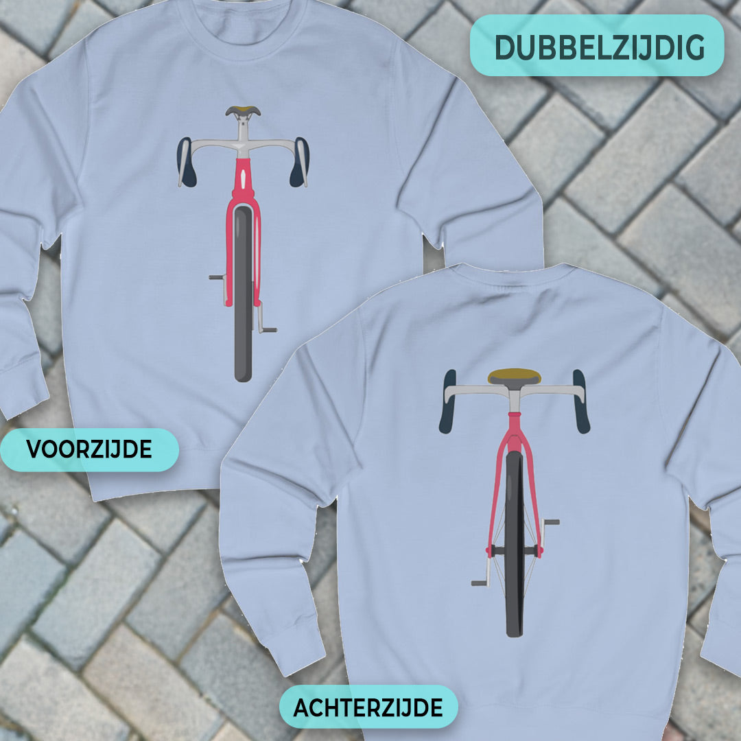 Gravelbike rood voor & achter Sweater