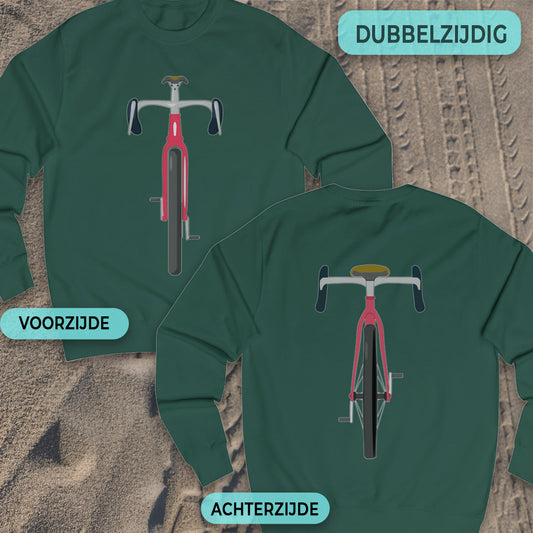 Gravelbike rood voor & achter Sweater