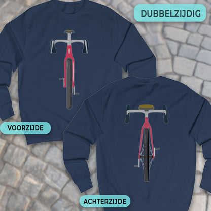 Gravelbike rood voor & achter Sweater