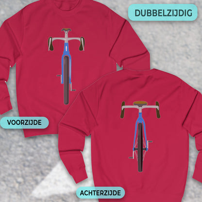 Gravelbike blauw voor & achter Sweater